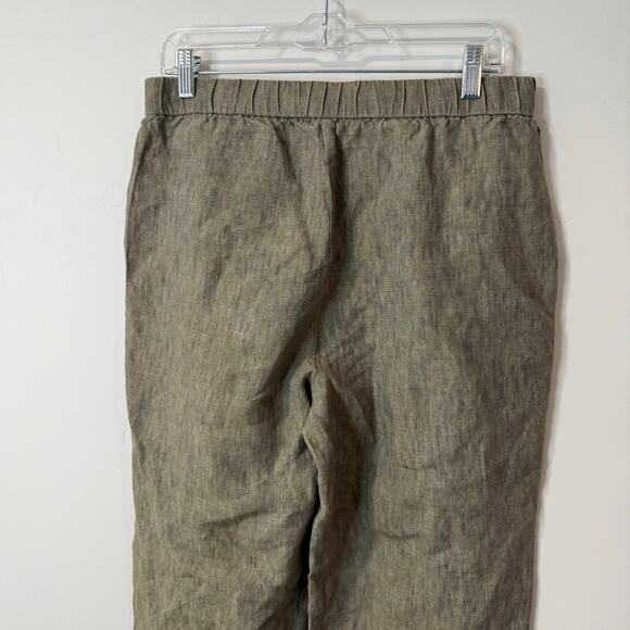 Eileen Fisher Khaki Cropped Pants - Picture 4 of 8